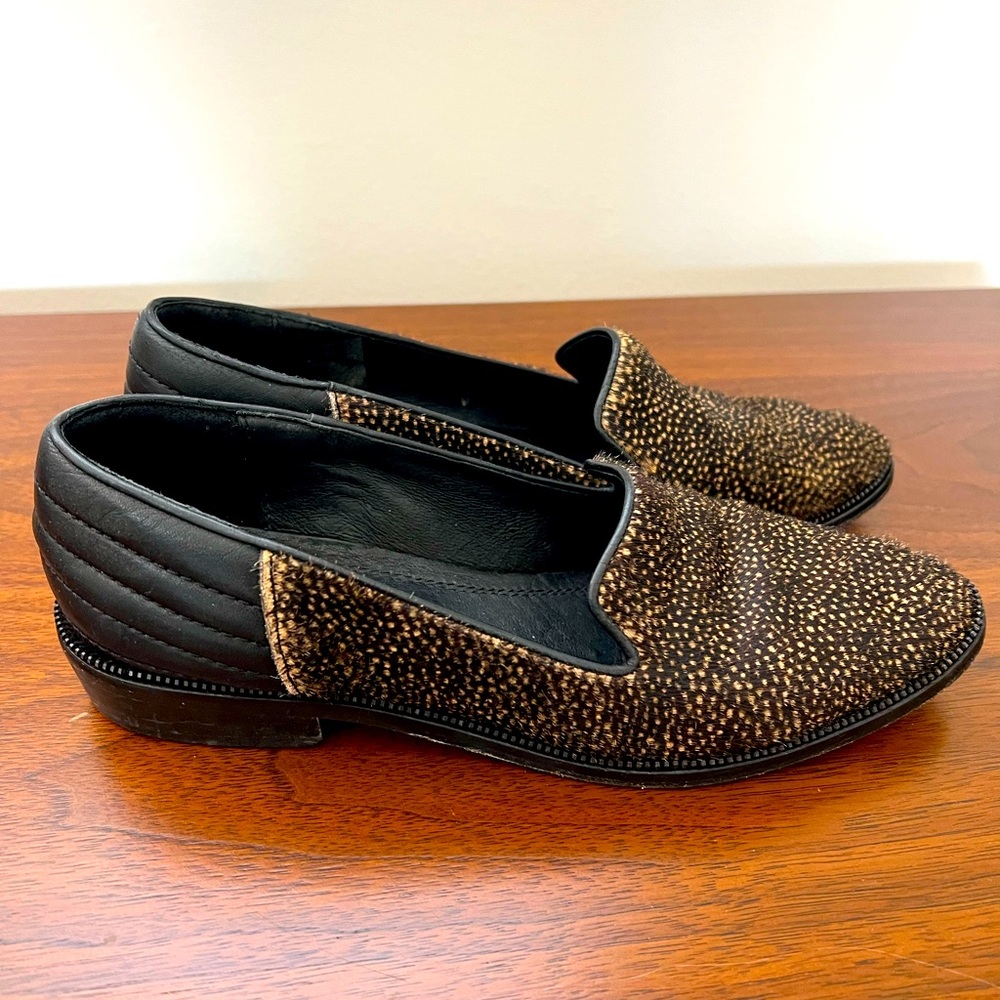 The Kooples Pony Hair Leather Loafers